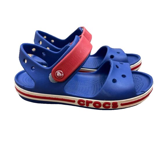 Crocs Bayaband Sandals Kids Cerulean Blue Kids Size J 2 - Picture 1 of 12